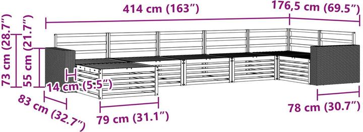 Produktbild vidaXL Outdoor-Sofa