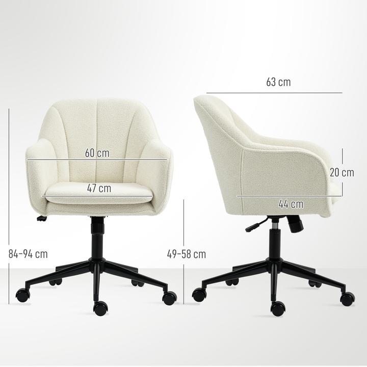 Immagine prodotto Homcom Bürostuhl Polyester, Stahl Beige