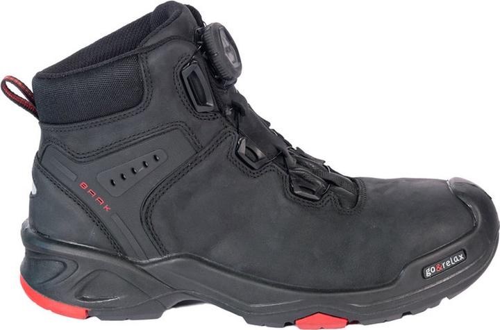 Image du produit Baak Botte de sécurité Braxton taille 45 noir/rouge S3 SRC HRO EN ISO 20345 cuir bovin (S3, 45)