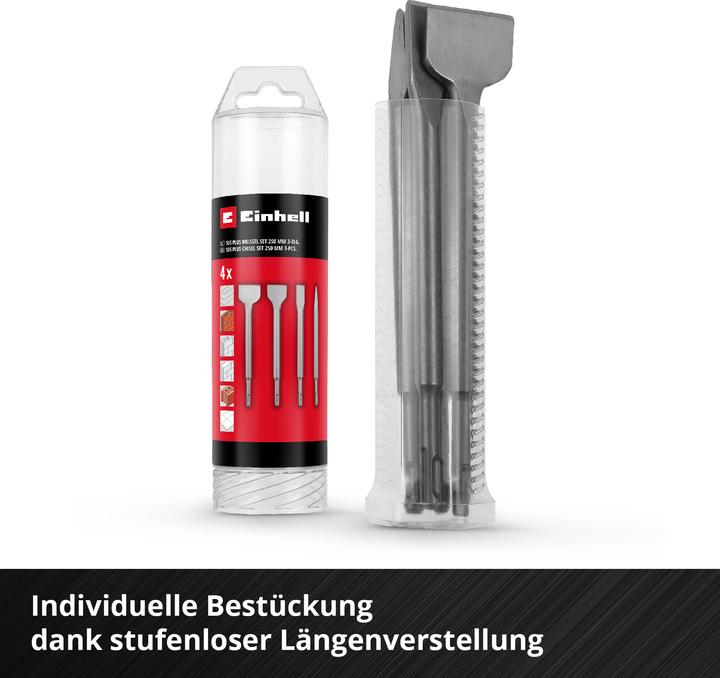 Actual product image Einhell SDS-Plus chisel set 247205, 250 mm, 4-piece