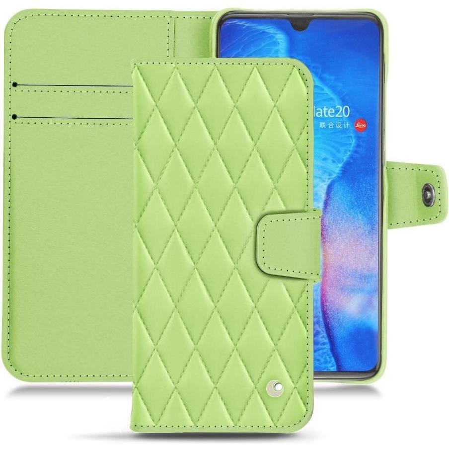 Noreve Lederschutzhülle Wallet (Huawei Mate 20), Smartphone Hülle, Grün