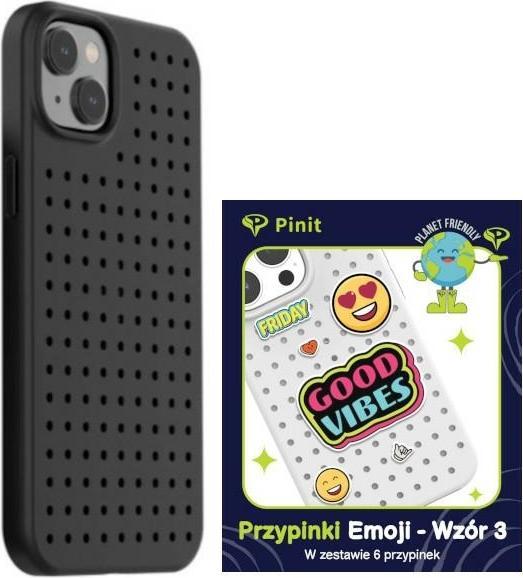 Produktbild Pinifit Zestaw Etui Pinit Dynamic + Emoji Pin iPhone 14 Plus 6.7" czarny/black wzór 3 (Apple iPhone 15 Plus, Apple iPhone 14 Plus)