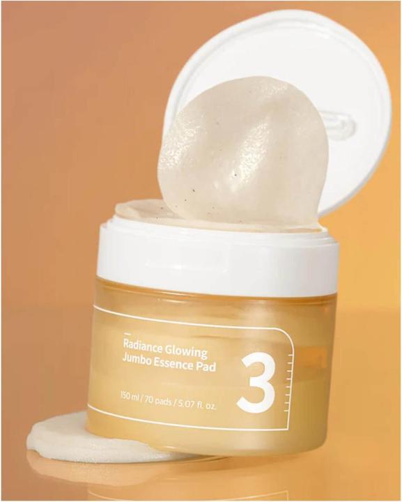 Actual product image Numbuzin No.3 Radiance Glowing Jumbo Essence Pad Vegan Unbleached Biodegradable Niacinamide Clear Gl (150 ml)