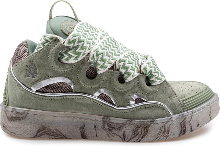 Produktbild Lanvin curb sneakers in leather and mesh colour green (39)