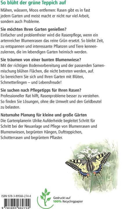 Produktbild Rasen und Wiesen im naturnahen Garten (Deutsch, Ulrike Aufderheide, 2011)