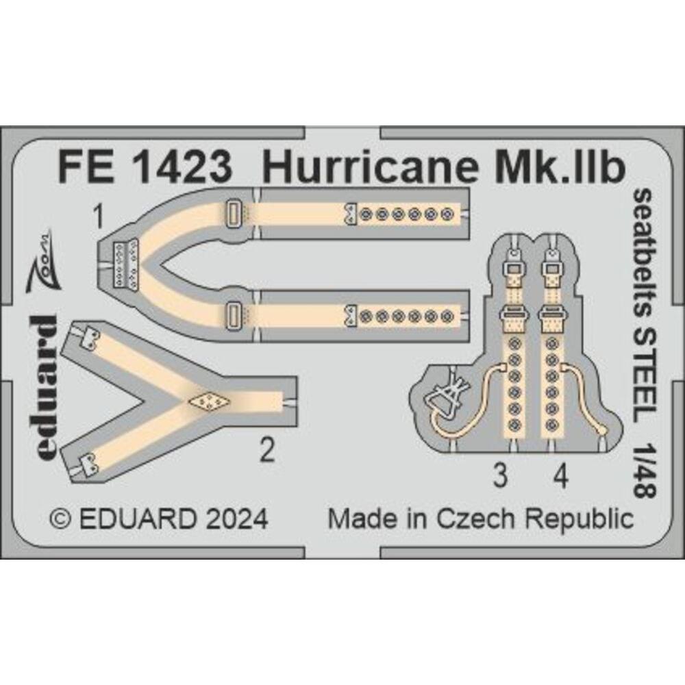 Eduard Hurricane Mk.IIb seatbelts STEEL 1/48 ARMA HOBBY