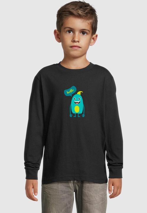 Produktbild Merchcode Kids Monster Hello - Longsleeve - 184903 (158, 164)
