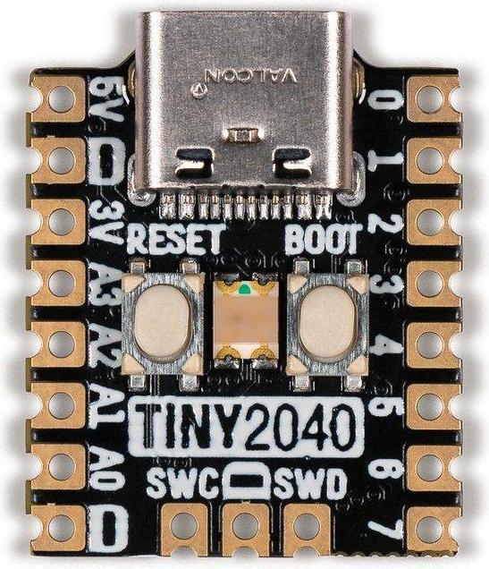 Actual product image Berrybase Pimoroni Tiny 2040, RP2040 microcontroller board
