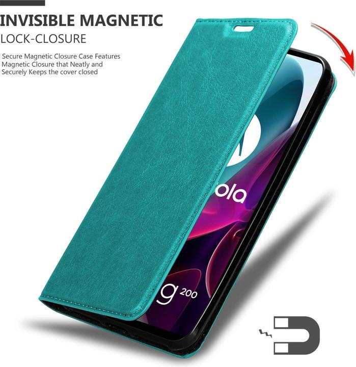 Actual product image Cadorabo Book Invis. Magnet sleeve (Motorola Moto G200 5G)