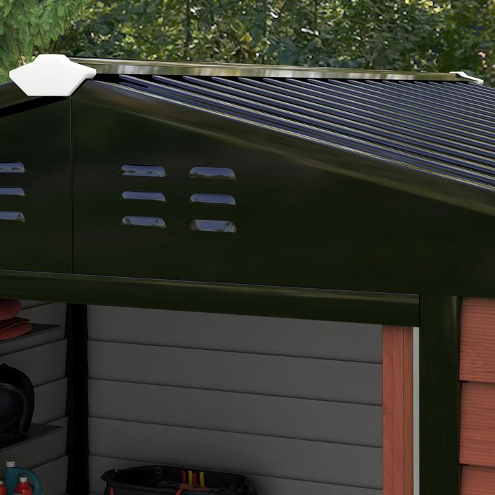 Produktbild Outsunny Gerätehaus Verzinkter Stahl Teak