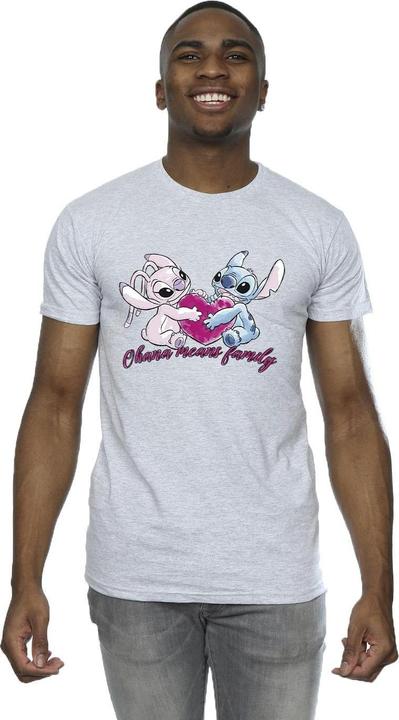 Produktbild Disney Lilo And Stitch Ohana Heart With Angel TShirt (XXL)