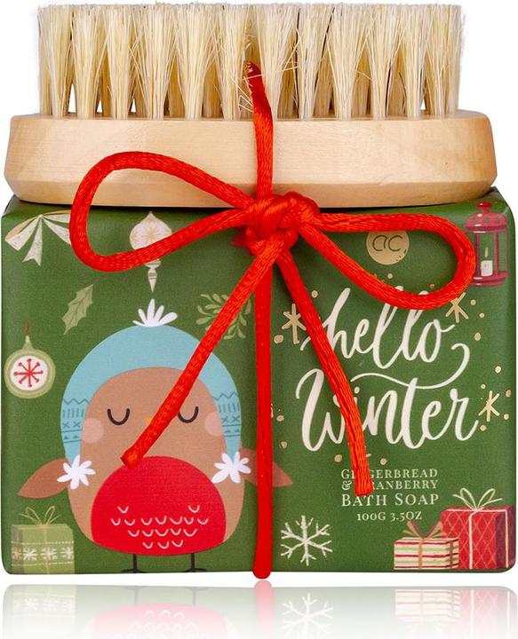 Accentra Handpflegeset HELLO WINTER inkl. 100g Seife, Nagelbürste, Duft: Gingerbread & Cranberry, Farbe: rot/ (Maniküre Set)