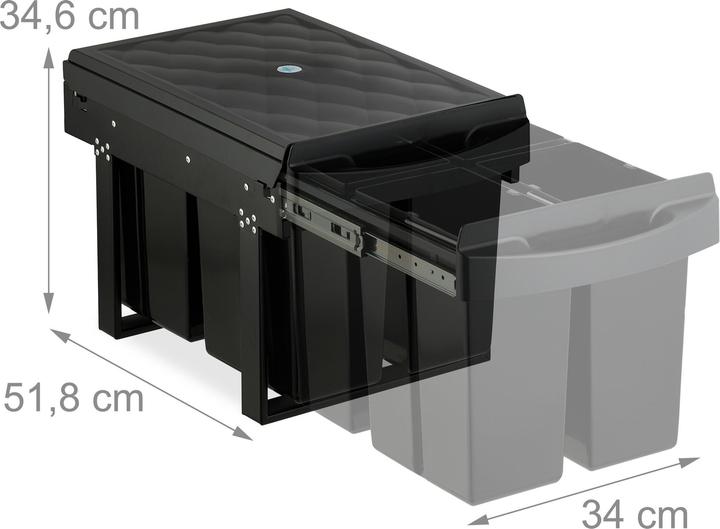 Produktbild Relaxdays Einbaumülleimer (32 l)