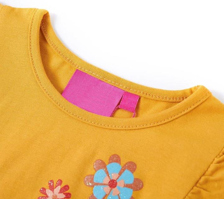 Immagine prodotto vidaXL Camicia da bambino a maniche lunghe Cognac 128,Materiale: 95 % cotone. 5 (128)