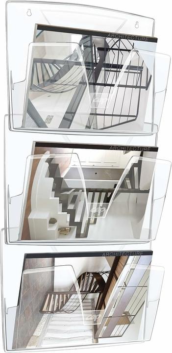 Produktbild Cep Wandprospekthalter transparent DIN A4 3 Fächer (A4)