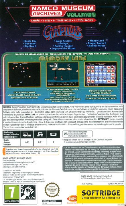 Produktbild Bandai Namco Namco Museum Archives Volume 2 - Code in a Box (Switch Lite, Switch OLED, Switch, DE)