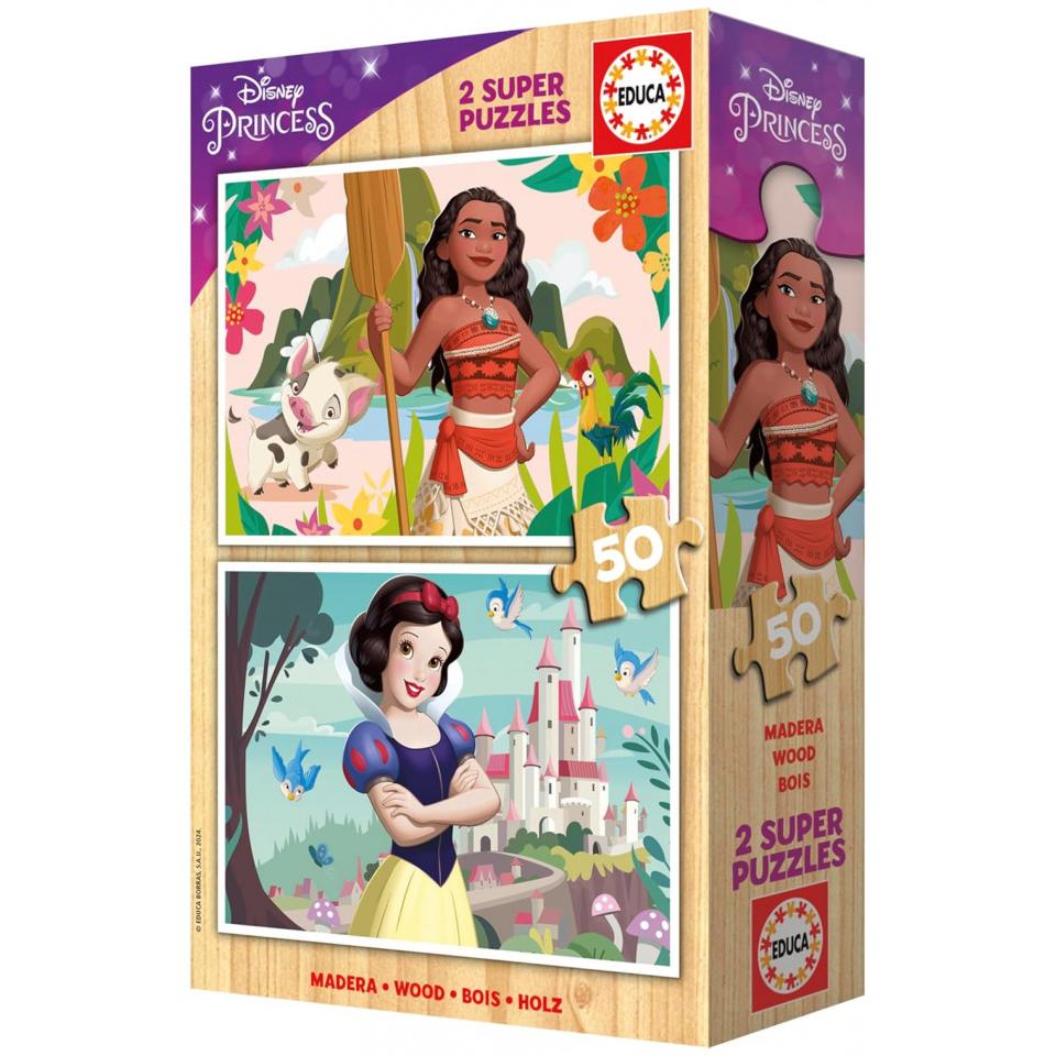 Thumbnail - Educa Παζλ 2×50Τεμ. Disney Princess (Vaiana + Snow White) 19961