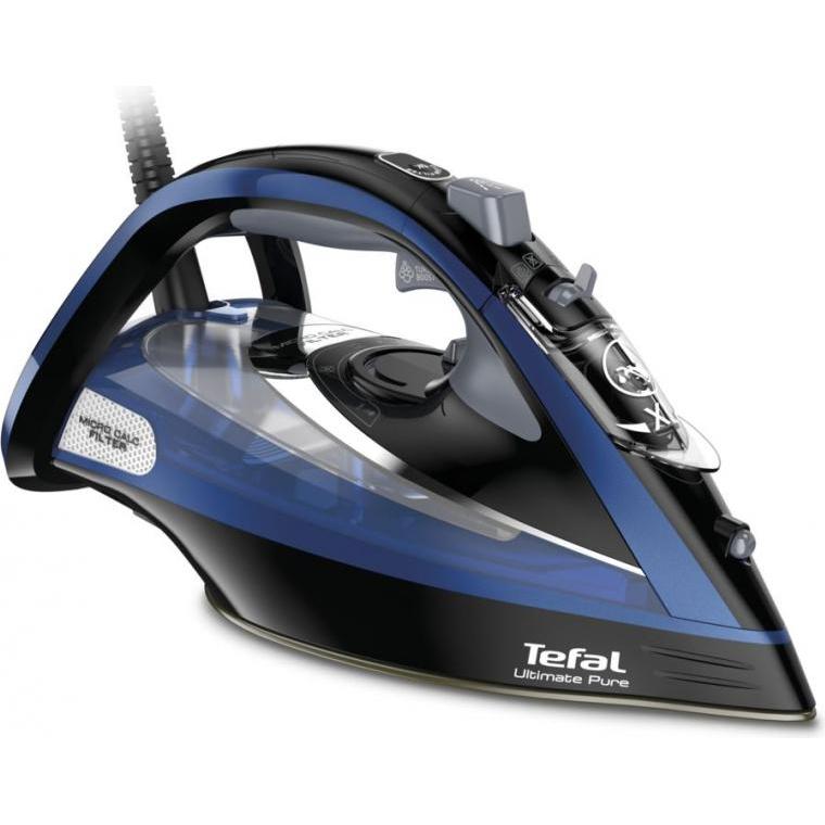 Tefal FV9848E0 iron Dry & Steam iron Black, Blue, Metallic, Bügeleisen, Schwarz, Blau