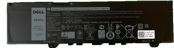 Actual product image Dell Battery, 38WHR, 3 Cell (3 cubicles, 3166 mAh)