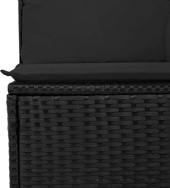 Produktbild vidaXL Gartenmöbel Sofa Garnitur Sitzgruppe Lounge 7-tlg. Schwarz Poly Rattan