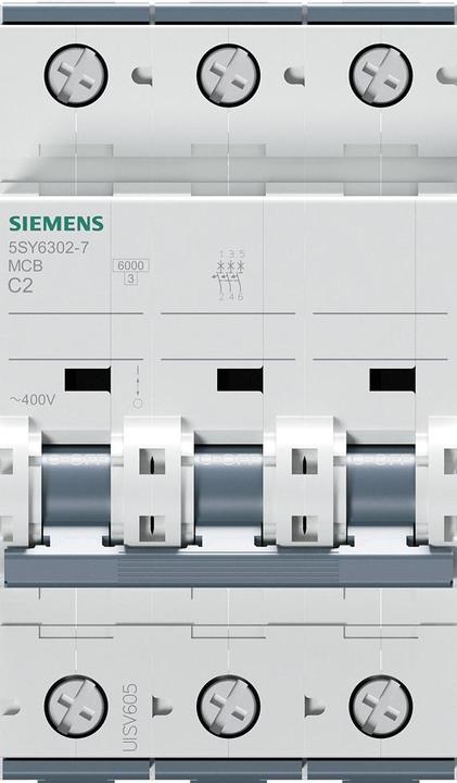 Produktbild Siemens Sicherungsautomat 5SY6 2A Typ C 6kA