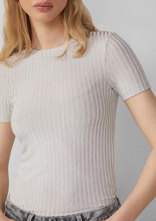 Actual product image S.Oliver T-Shirt Leicht transparentes Rippshirt im Metallic-Look (XL)