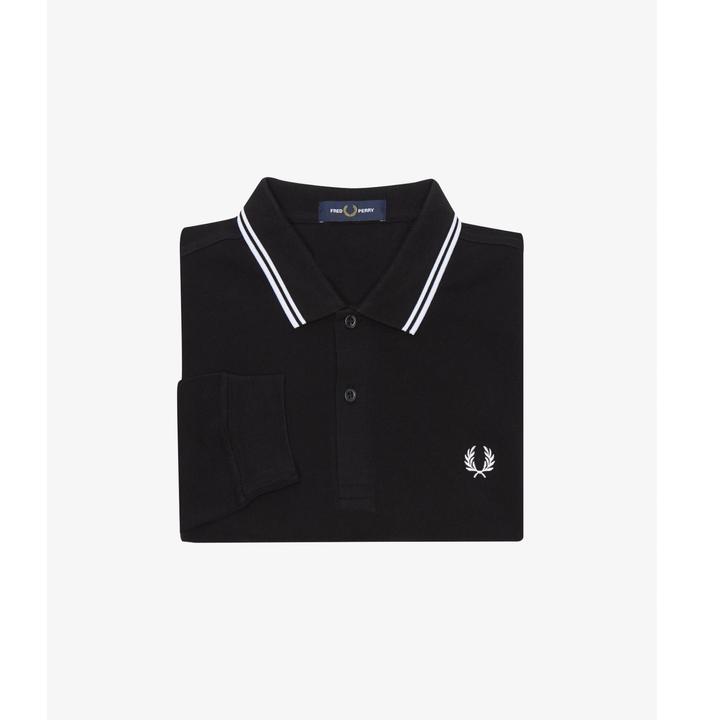 Produktbild Fred Perry Twin Tipped Polo Long Sleeve black (M)