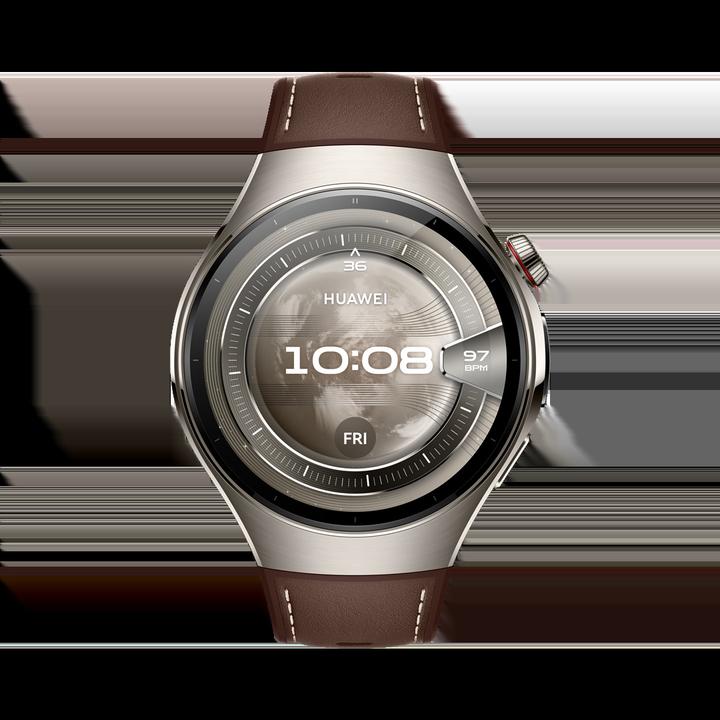 Immagine prodotto Huawei Orologi intelligenti Watch 5 (46 mm), cinturino classico marrone in fluorelastomero, corpo in (46 mm)