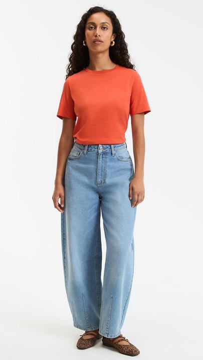 Image du produit La Redoute Collections T-Shirt mit rundem Ausschnitt und kurzen Ärmeln (M)