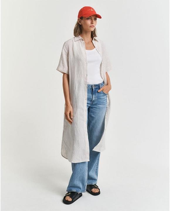Produktbild GANT Liniertes Leinenhemdkleid (44)