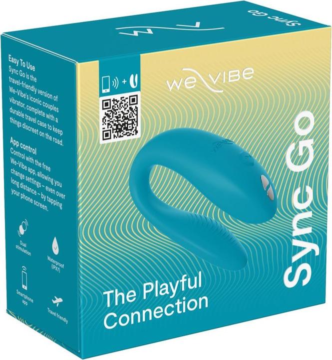 Actual product image We-Vibe Sync Go Remote Control Rechargeable Clitoral and G-Spot Vibrator (Blue)