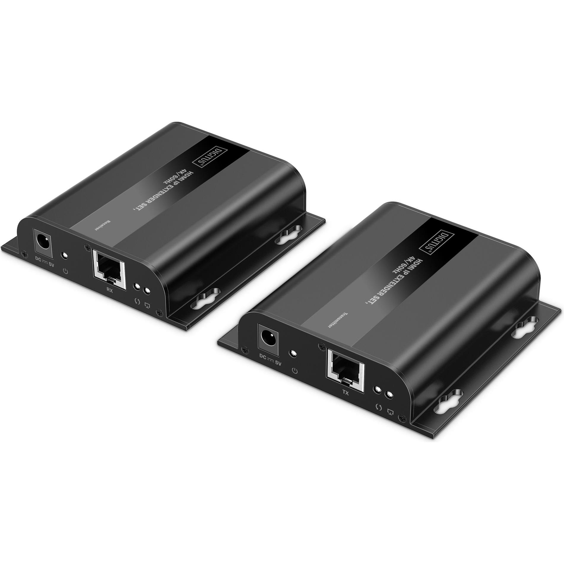 Digitus Set Di Estensione Hdmi Ip, 4K/60Hz, Convertitore Video
