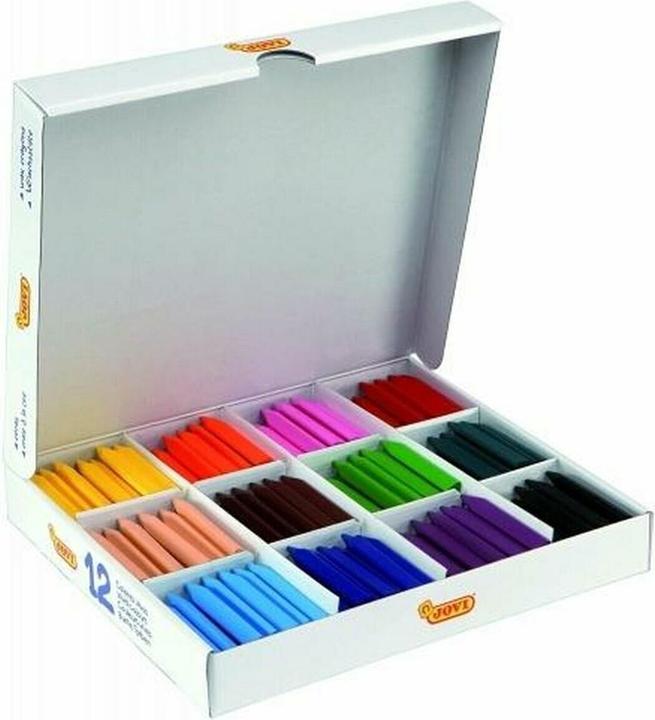 Image du produit Jovi Jumbo Easy Grip boîte économique crayons de cire couleurs assorties, 300 pcs. (1 x)