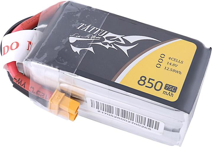 Produktbild Tattu RC-Akku LiPo 850 mAh 14.8 V 75C (14.80 V, 850 mAh)