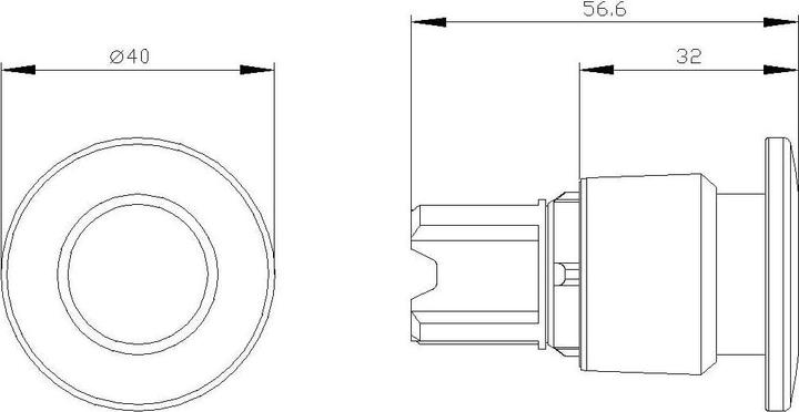 Actual product image Siemens Front element for emergency stop Ř22mm rt rnd 3SU1050-1EA20-0AA0