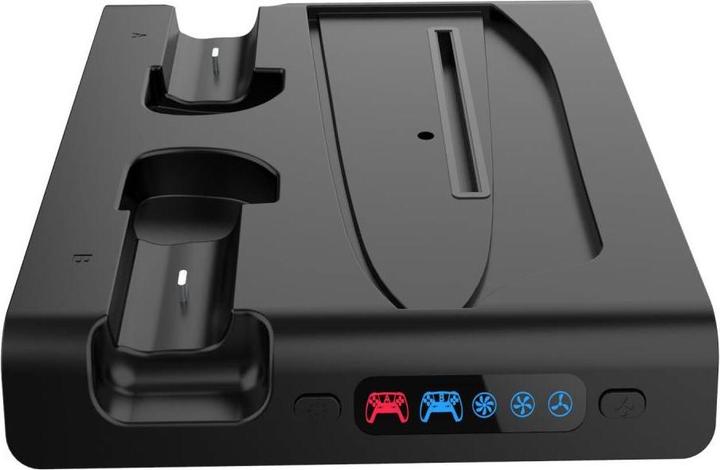 Actual product image - iPega P5S006 Multifunctional Charging RGB Stand with Cooling for PS5 Slim Black (PS5)