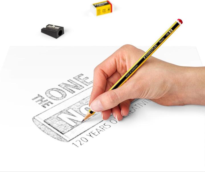 Actual product image Staedtler Noris Jubiläum pencil set, blister card The Noris brand celebrates 120 years! (2 mm, HB, 3x)