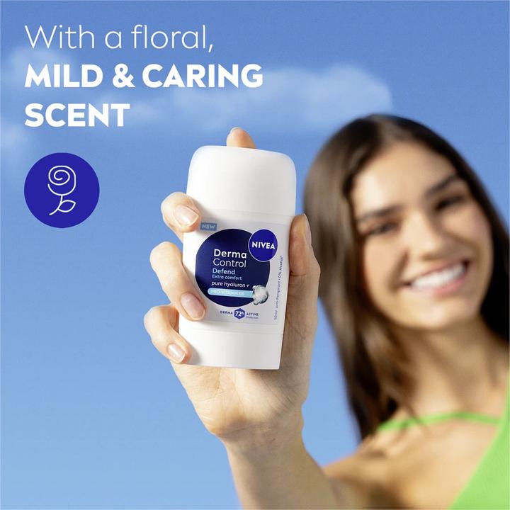 Actual product image NIVEA Festes Antitranspirant Derma Control Defend (Antitranspirant) 50 ml (Stick)