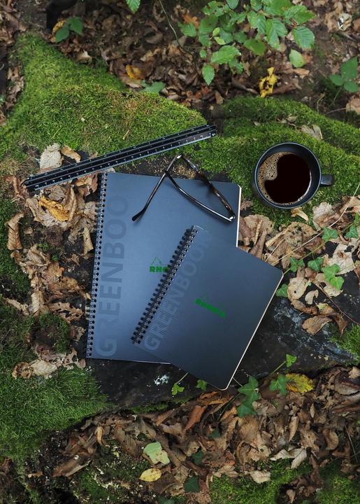 Actual product image Rhodia Rhodiactive Greenbook (A5, Checked, Soft cover)
