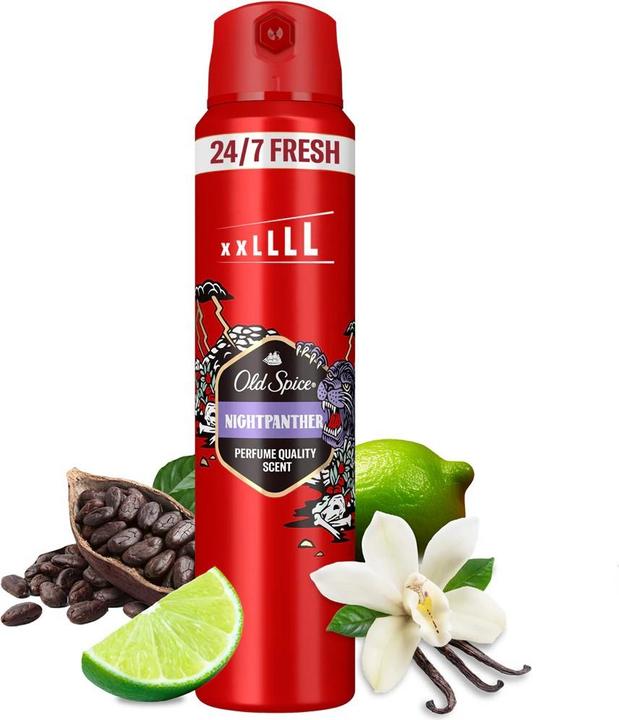 Actual product image Old Spice Nightpanther Deodorant Body Spray 250 Ml (Spray, 250 ml)