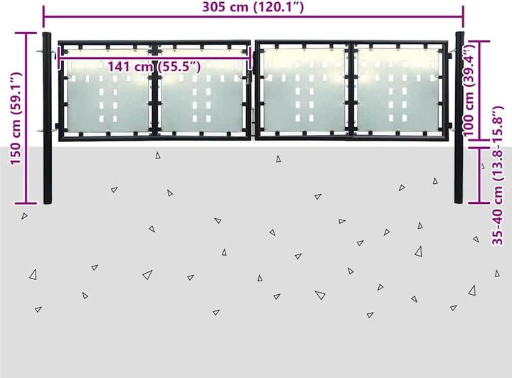 Produktbild vidaXL Gartentor