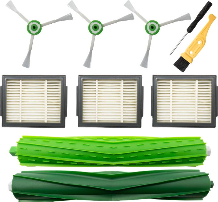 Werkstein Ersatz Reinigungs Kit für iRobot Roomba Staubsauger Seiten Bürsten / Hepa Filter / Lamellen