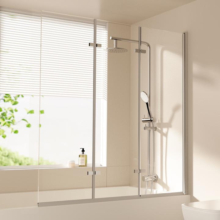 Produktbild Emke Duschwand für Badewanne (120 cm, 120 cm, 140 cm)