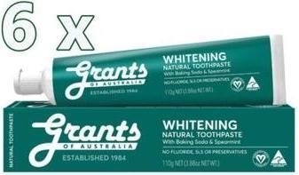 Produktbild Grants of Australia Grants Whitening Natural Toothpaste with Baking Soda & Spearmint 110g