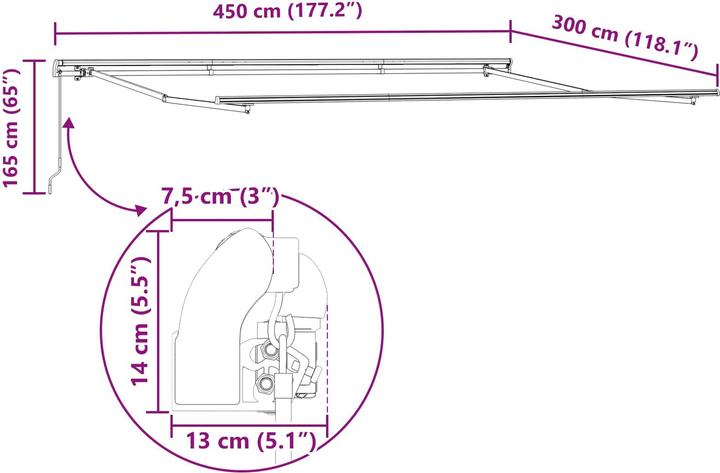 Image du produit vidaXL Outdoor Markise (3 m)