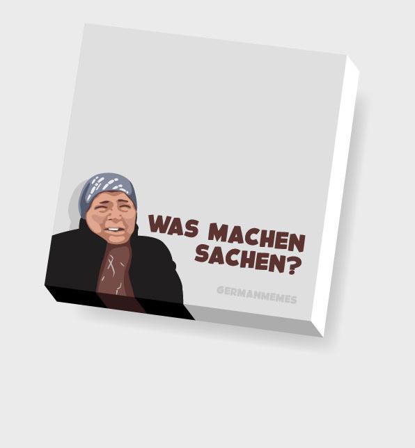 Immagine prodotto GermanMemes Was machen Sachen? Haftnotizen (70 x 70 mm)