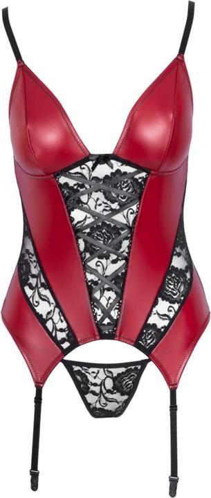 Produktbild Cottelli Collection Strapshemd rot/schwarz XL (XL)