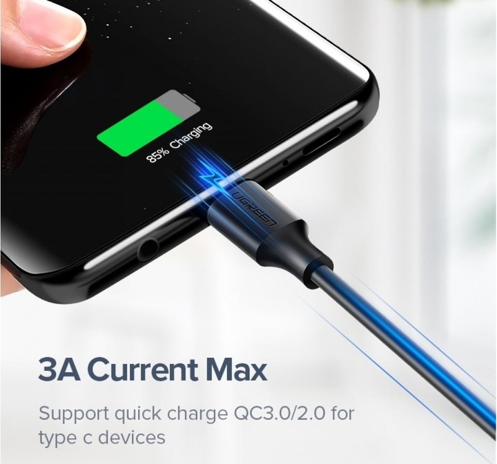 Actual product image Ugreen USB-C to USB-A 2.0 Cable (0.50 m, USB 3.2 Gen 1)