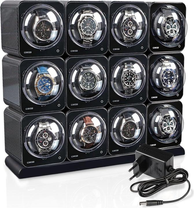 Beco Uhrenbeweger Boxy Fancy Brick 12 - Karbon (12 x)