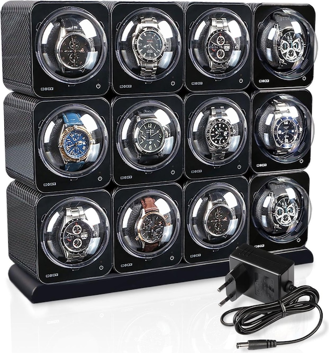 Beco Watchwinder Boxy Fancy Brick 12 - Carbon (12 x)
